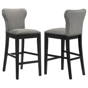 Rolando Fabric Upholstered Bar Chair Grey (Set of 2)