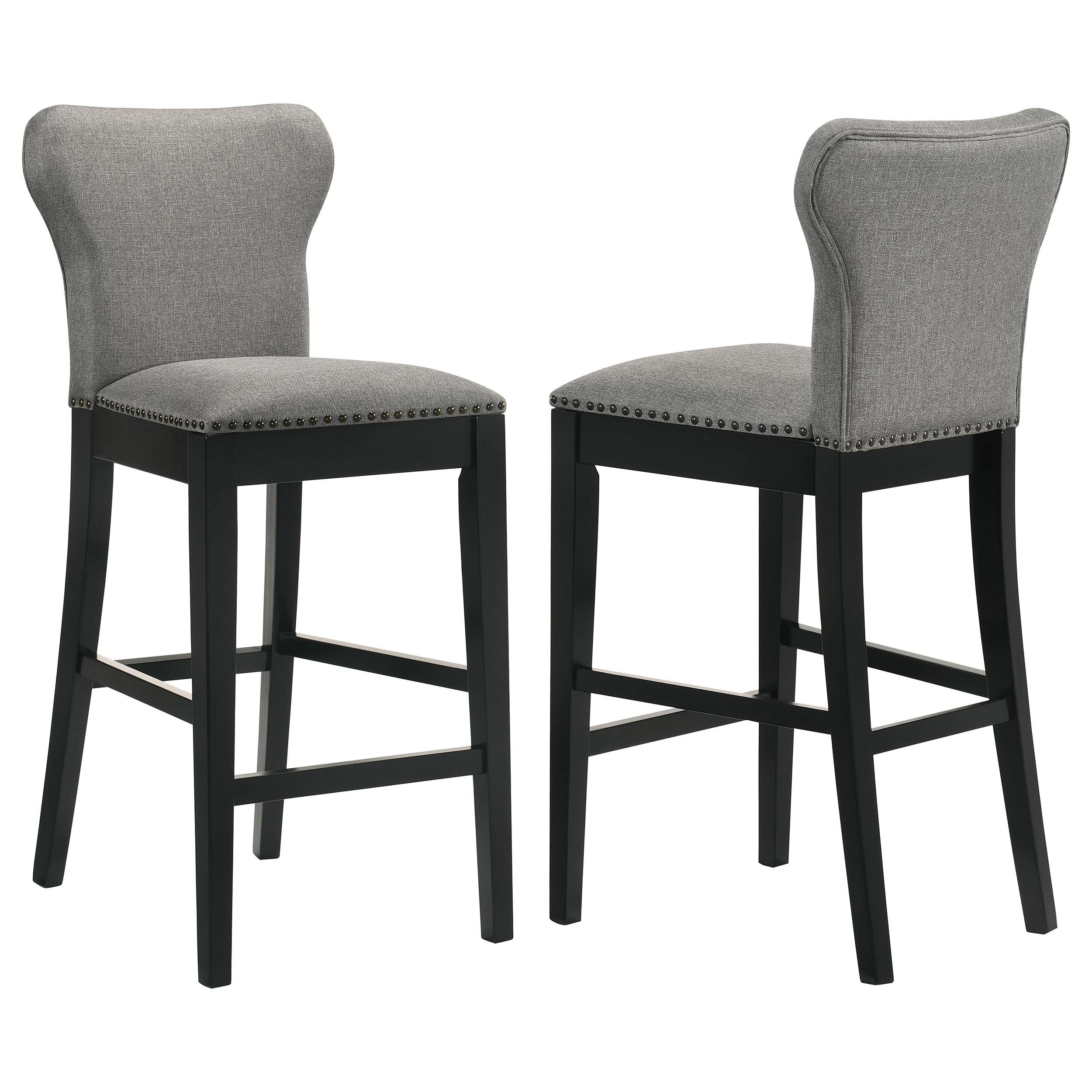 Rolando Fabric Upholstered Bar Chair Grey (Set of 2)