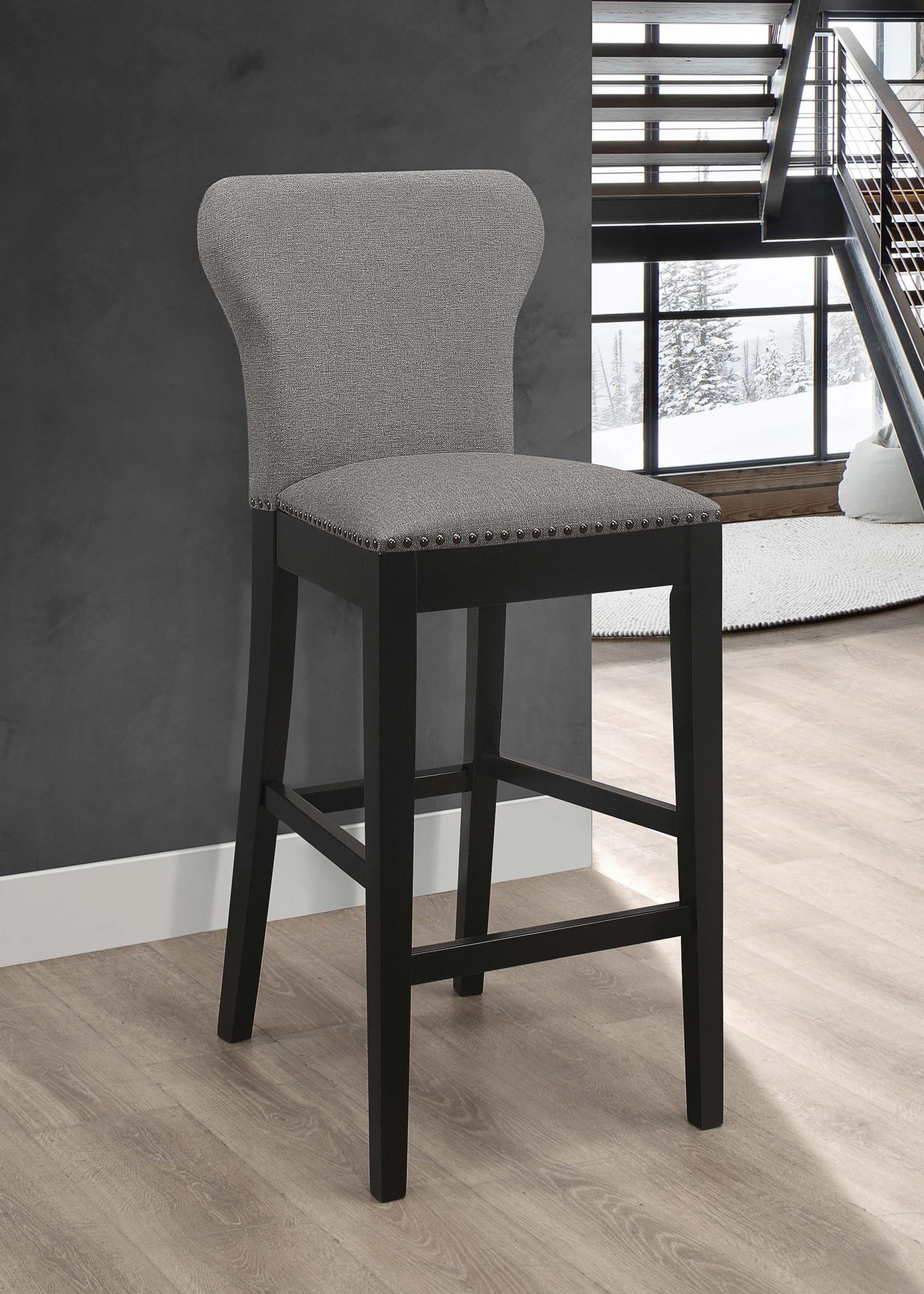 Rolando Fabric Upholstered Bar Chair Grey (Set of 2)