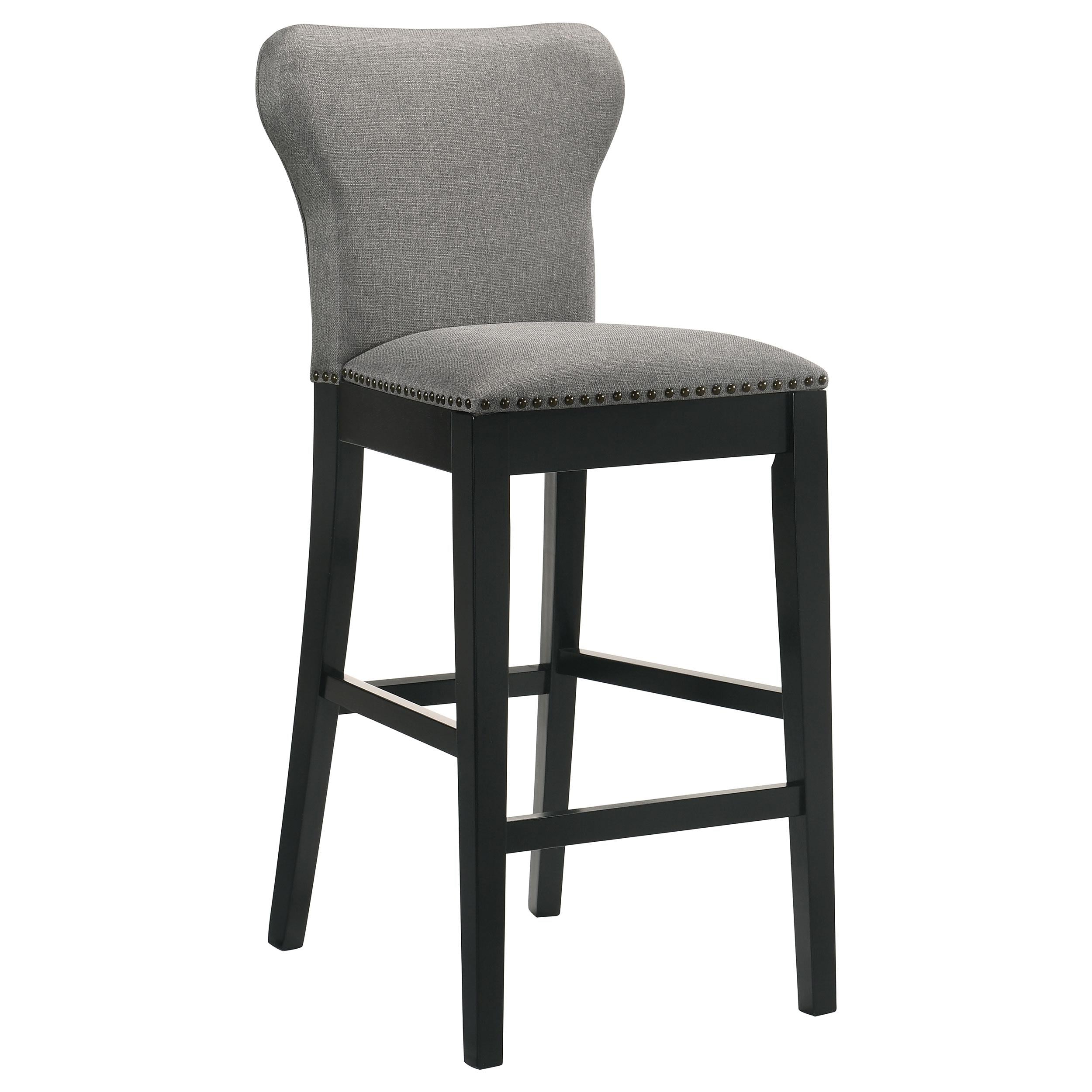 Rolando Fabric Upholstered Bar Chair Grey (Set of 2)