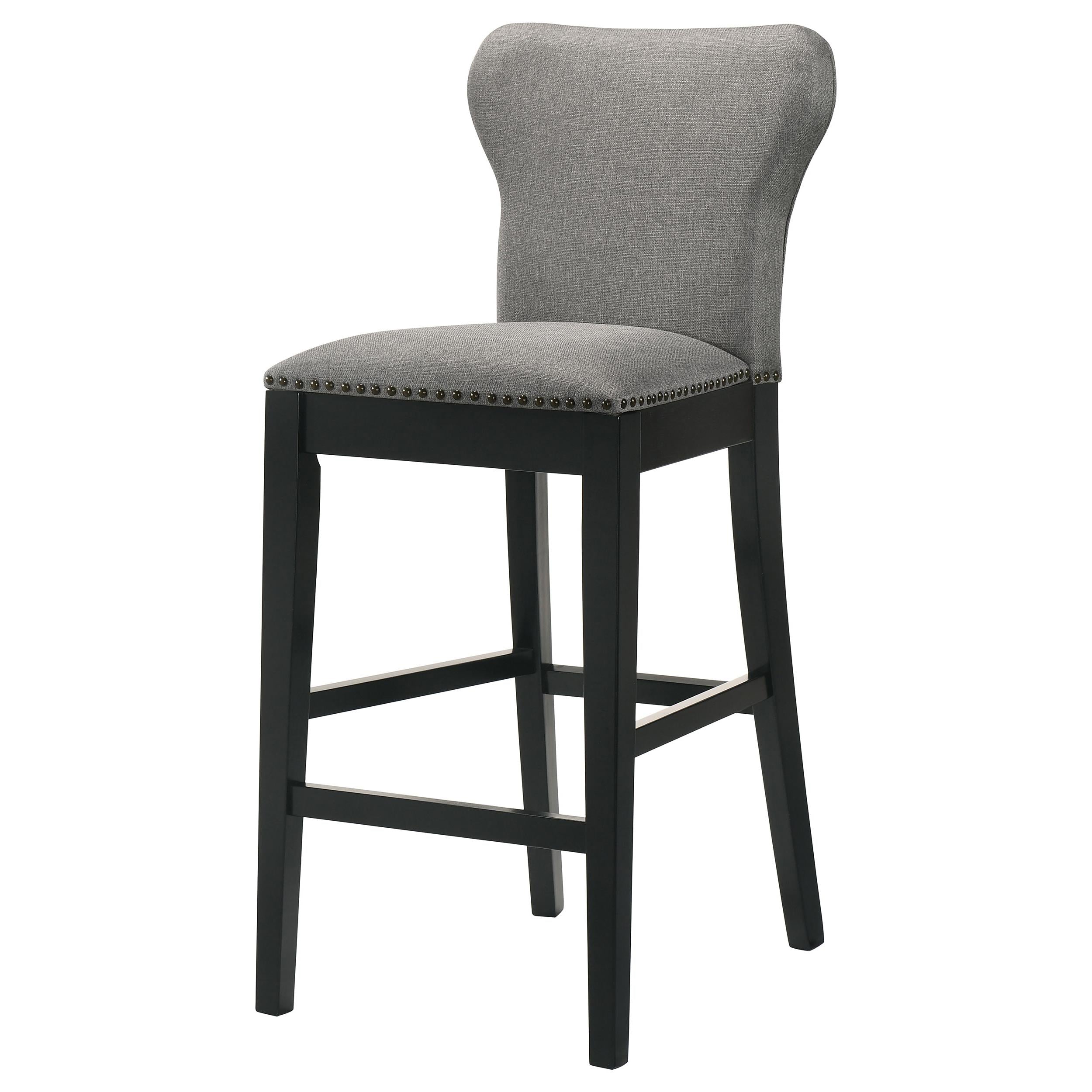 Rolando Fabric Upholstered Bar Chair Grey (Set of 2)