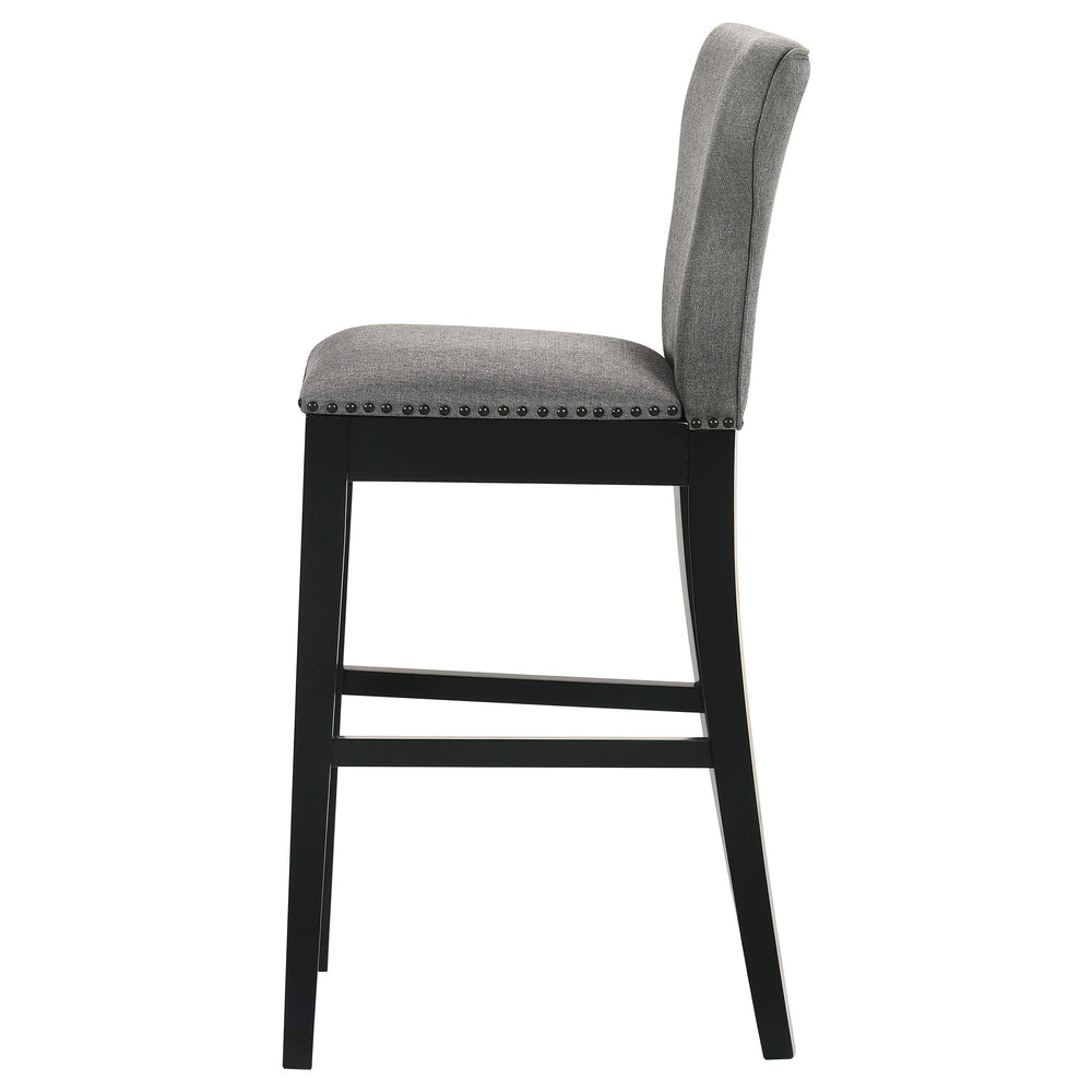 Rolando Fabric Upholstered Bar Chair Grey (Set of 2)