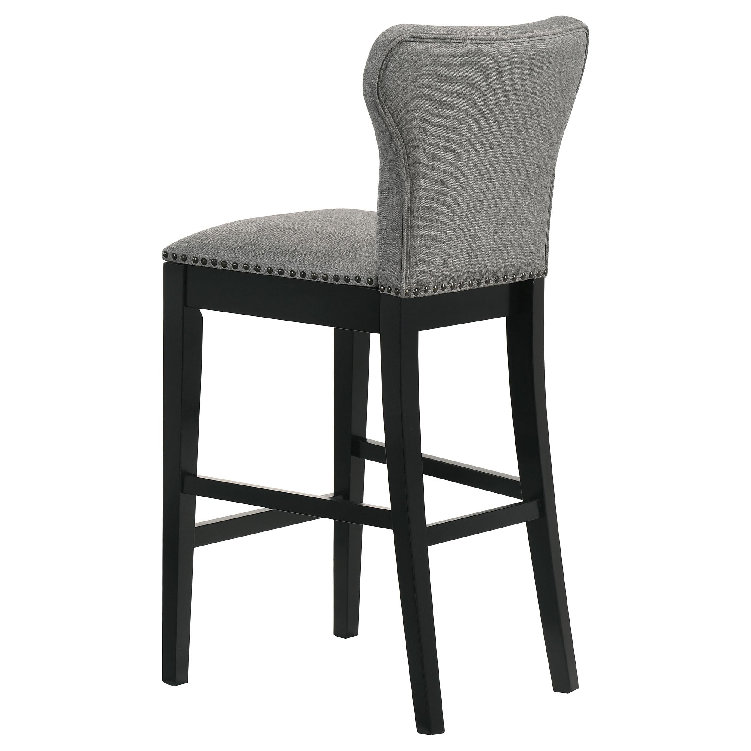 Rolando Fabric Upholstered Bar Chair Grey (Set of 2)