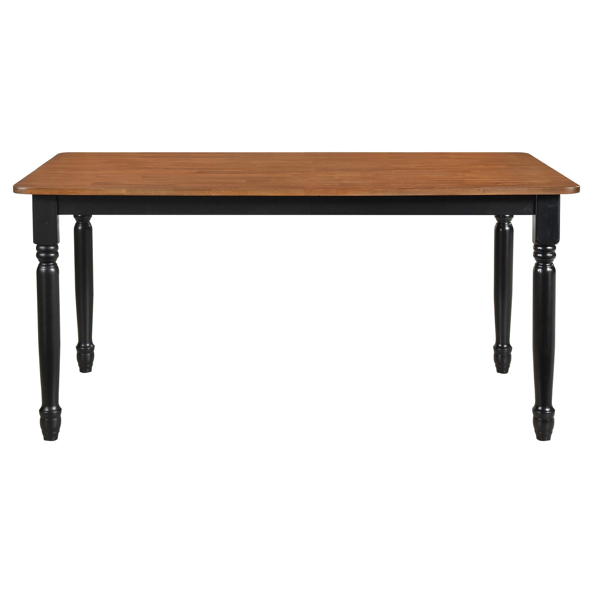 Juego de comedor rectangular de 5 piezas Hollyoak en nogal y negro
