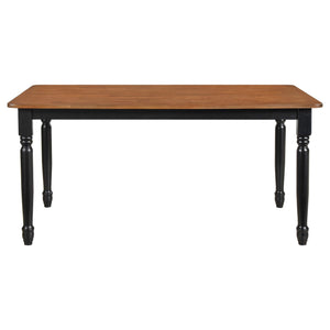 Juego de comedor rectangular de 5 piezas Hollyoak en nogal y negro