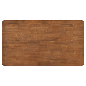 Juego de comedor rectangular de 5 piezas Hollyoak en nogal y negro