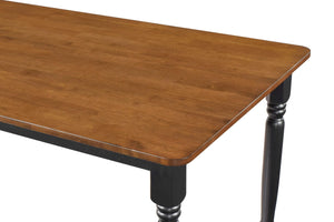 Juego de comedor rectangular de 5 piezas Hollyoak en nogal y negro