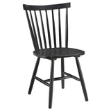 Juego de comedor rectangular de 5 piezas Hollyoak en nogal y negro