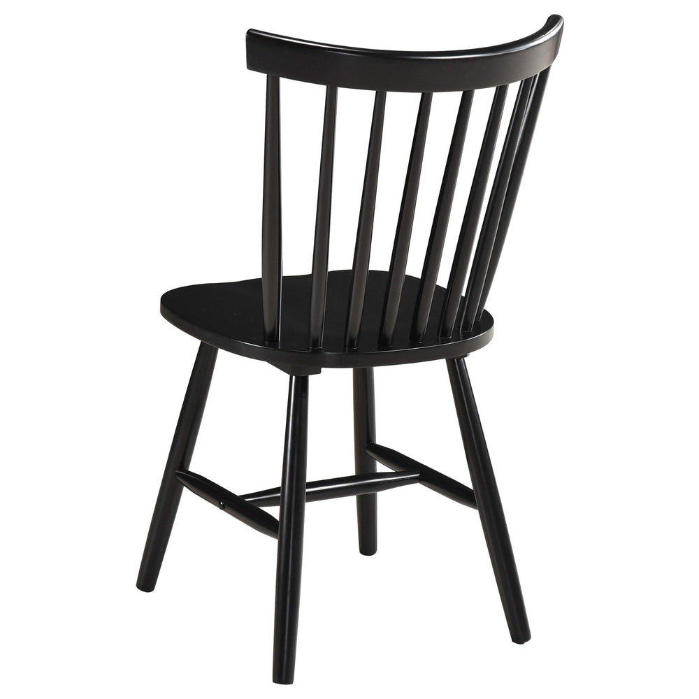 Juego de comedor rectangular de 5 piezas Hollyoak en nogal y negro