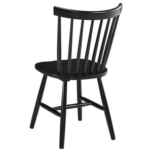 Juego de comedor rectangular de 5 piezas Hollyoak en nogal y negro