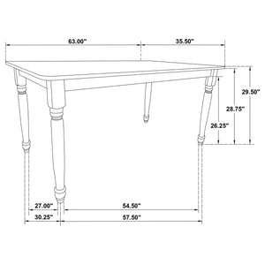 Hollyoak Rectangular 63-inch Wood Dining Table Walnut