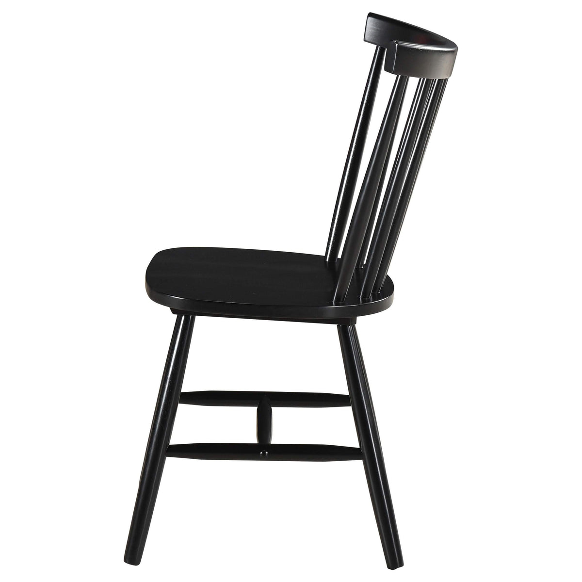Silla de comedor de madera Windsor Hollyoak negra (juego de 2)
