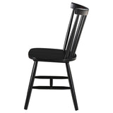 Silla de comedor de madera Windsor Hollyoak negra (juego de 2)