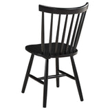 Silla de comedor de madera Windsor Hollyoak negra (juego de 2)