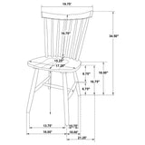Silla de comedor de madera Windsor Hollyoak negra (juego de 2)