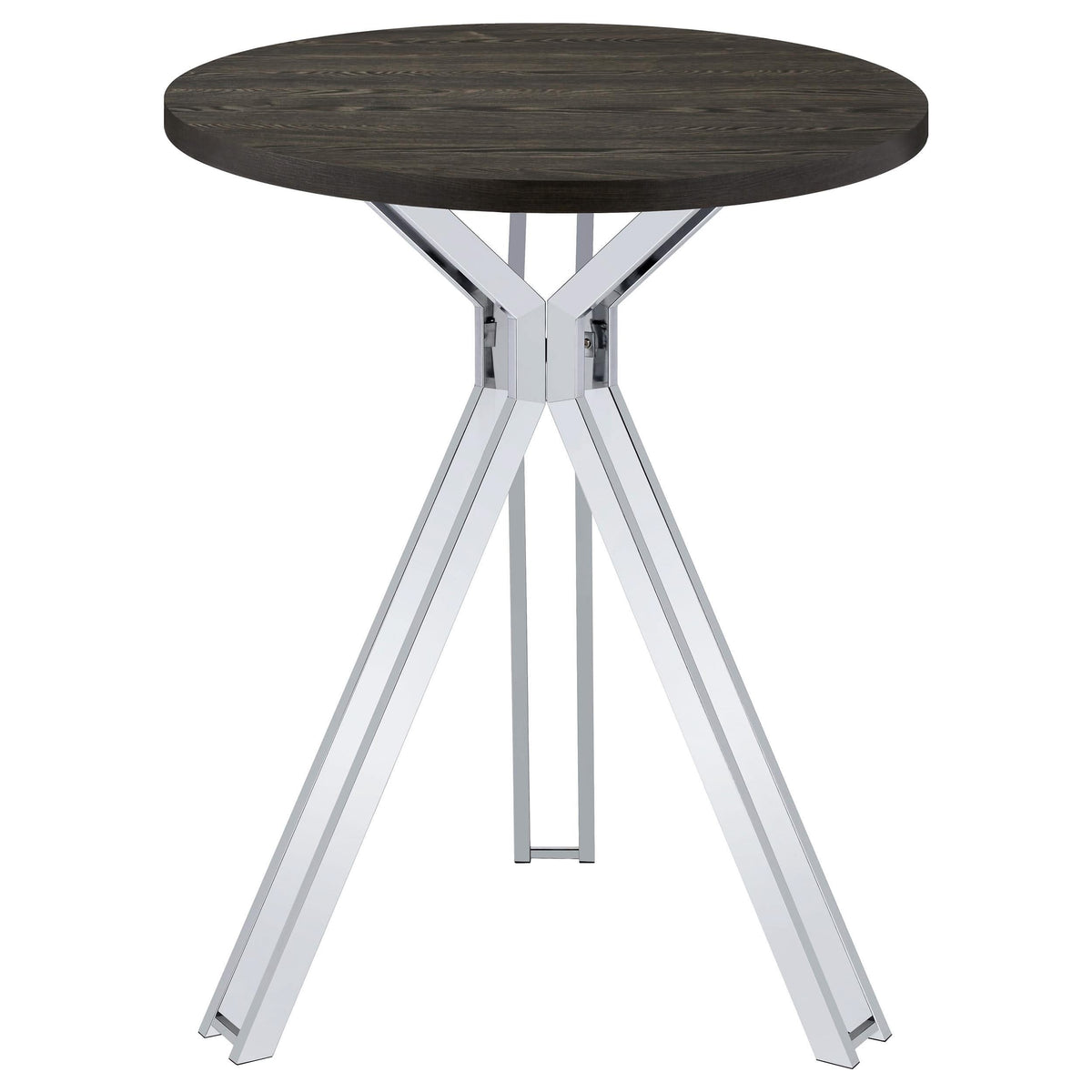 Mesa de bar bistró Edgerton redonda de 35 pulgadas de altura, roble oscuro