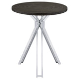 Mesa de bar bistró Edgerton redonda de 35 pulgadas de altura, roble oscuro