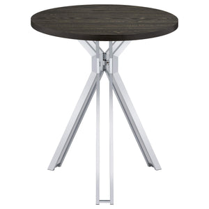 Mesa de bar bistró Edgerton redonda de 35 pulgadas de altura, roble oscuro