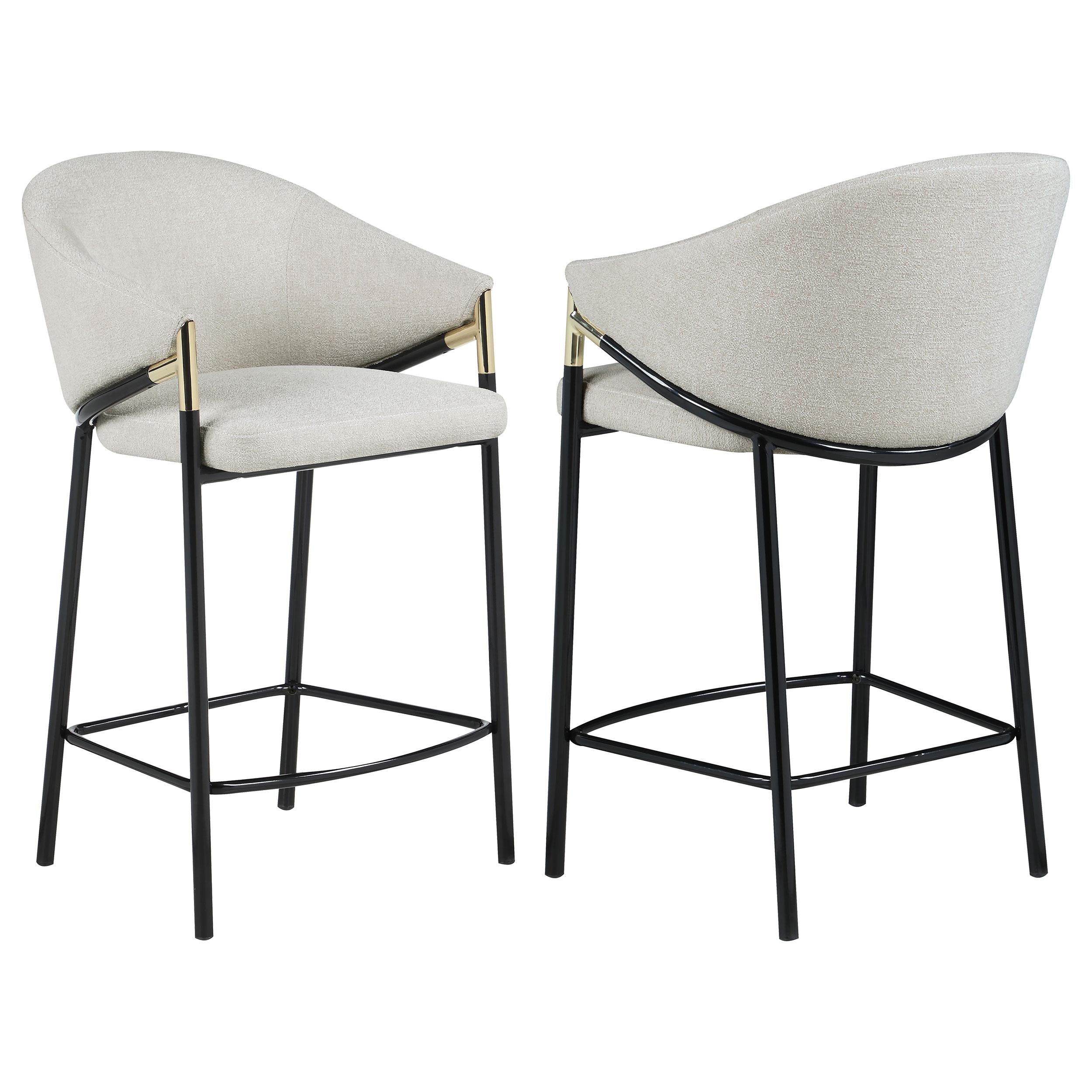 Chadwick Fabric Upholstered Counter Chair Beige (Set of 2)