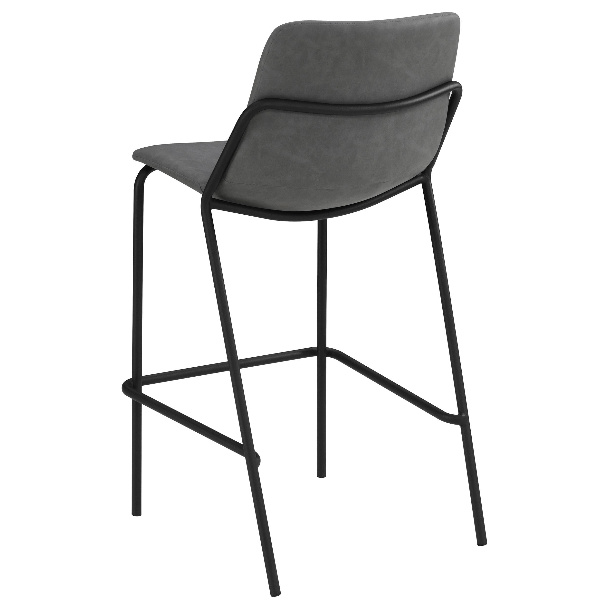 Earnest Upholstered Bar Chair Grey (Set of 2)