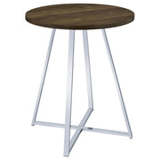 Burkhart Round 35-inch Pub Height Bistro Bar Table Brown Oak