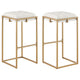 Taburete de bar tapizado sin respaldo Nadia beige (juego de 2)