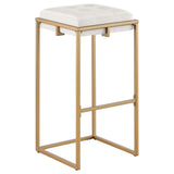 Taburete de bar tapizado sin respaldo Nadia beige (juego de 2)