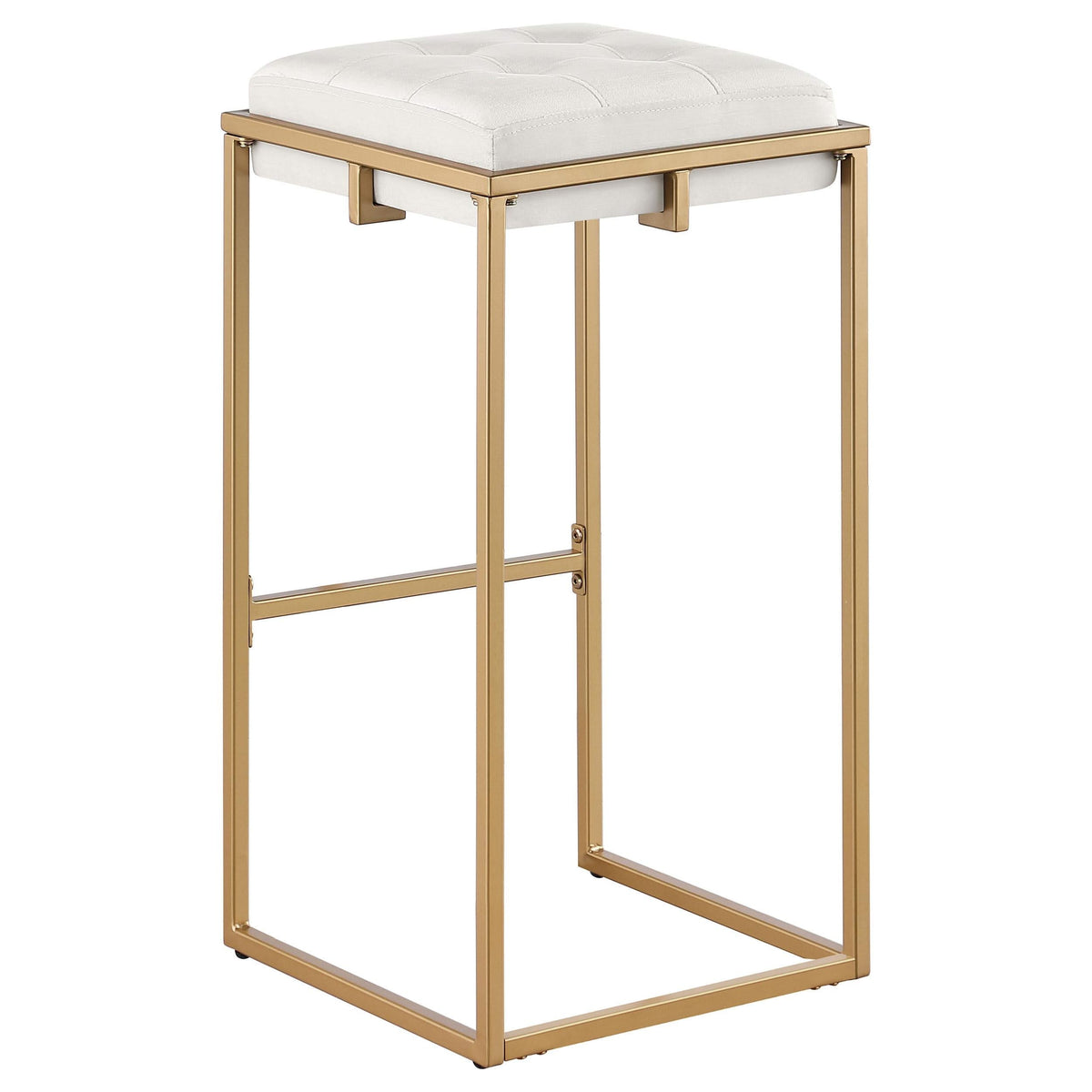 Taburete de bar tapizado sin respaldo Nadia beige (juego de 2)