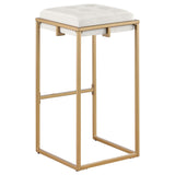 Taburete de bar tapizado sin respaldo Nadia beige (juego de 2)