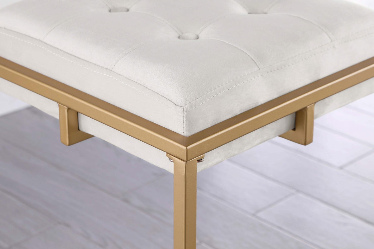 Taburete de bar tapizado sin respaldo Nadia beige (juego de 2)