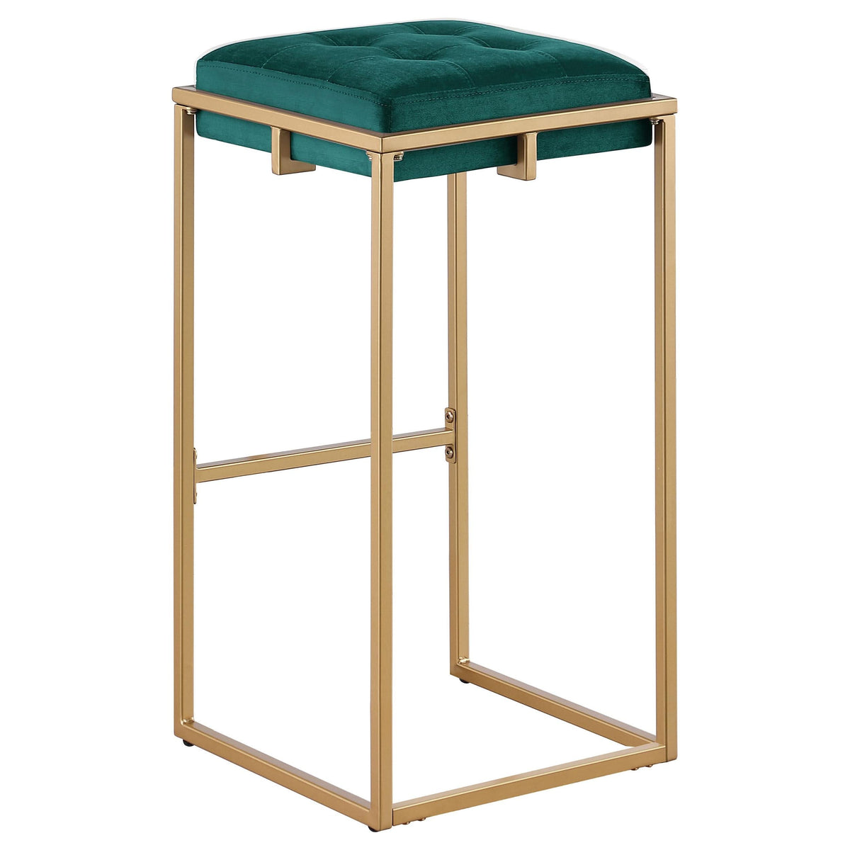 Taburete de bar tapizado sin respaldo Nadia verde (juego de 2)
