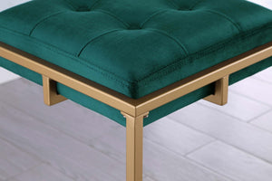 Taburete de bar tapizado sin respaldo Nadia verde (juego de 2)