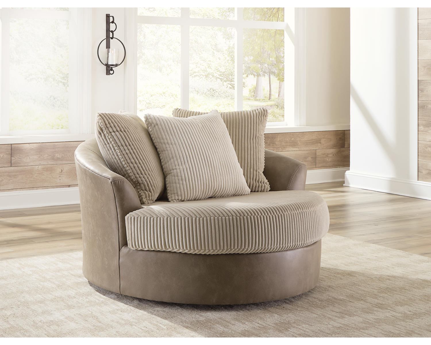 Keskin Oversized Swivel Accent Chair