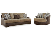 Alesbury Sofa and Oversized Swivel Accent Chair