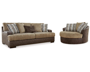 Alesbury Sofa and Oversized Swivel Accent Chair
