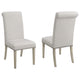 Silla de comedor tapizada en tela Salem beige (juego de 2)