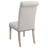Silla de comedor tapizada en tela Salem beige (juego de 2)