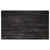 Mesa de comedor rectangular Zetta de madera de 60 pulgadas, color negro