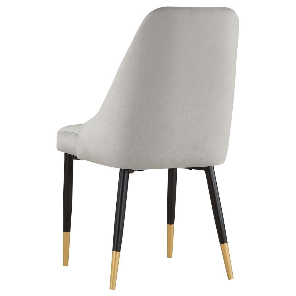 Juego de mesa de comedor Gabrielle de 5 piezas con tablero de mármol blanco y gris