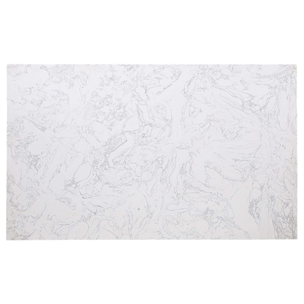 Juego de mesa de comedor Gabrielle de 5 piezas con tablero de mármol blanco y gris