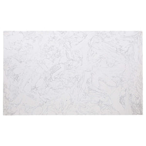 Juego de mesa de comedor Gabrielle de 5 piezas con tablero de mármol blanco y gris