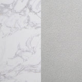 Juego de mesa de comedor Gabrielle de 5 piezas con tablero de mármol blanco y gris