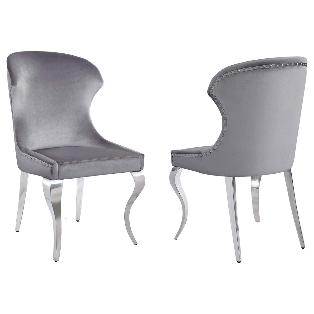Silla de comedor tapizada Cheyanne gris (juego de 2)