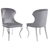Silla de comedor tapizada Cheyanne gris (juego de 2)