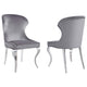 Silla de comedor tapizada Cheyanne gris (juego de 2)