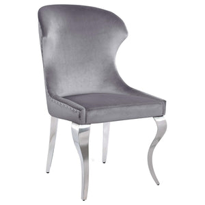 Silla de comedor tapizada Cheyanne gris (juego de 2)
