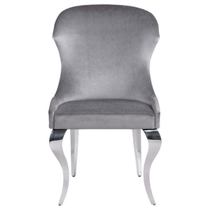 Silla de comedor tapizada Cheyanne gris (juego de 2)