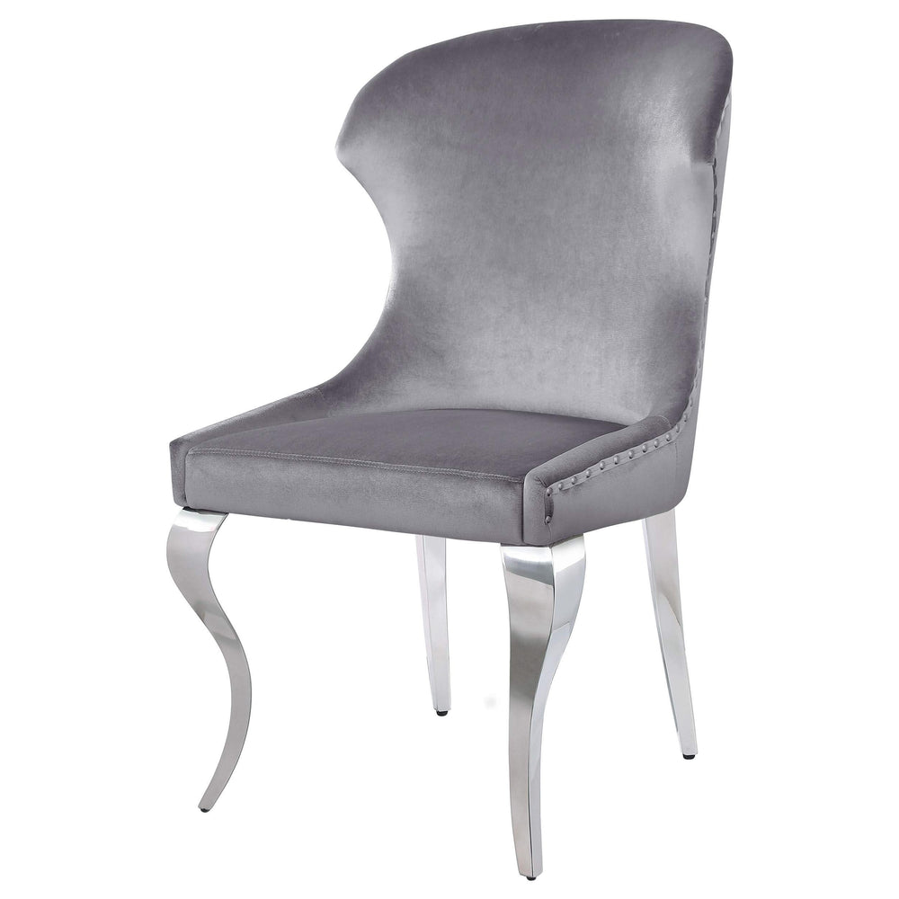 Silla de comedor tapizada Cheyanne gris (juego de 2)