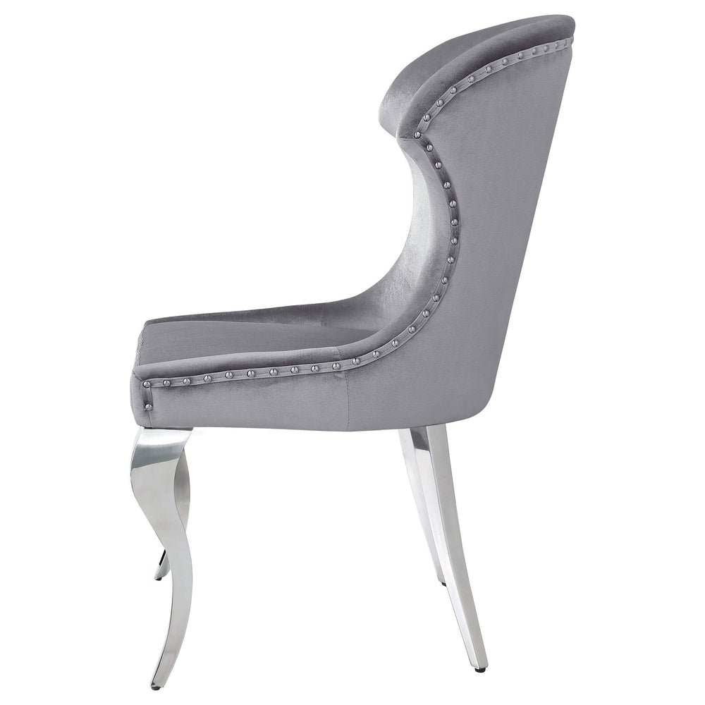 Silla de comedor tapizada Cheyanne gris (juego de 2)