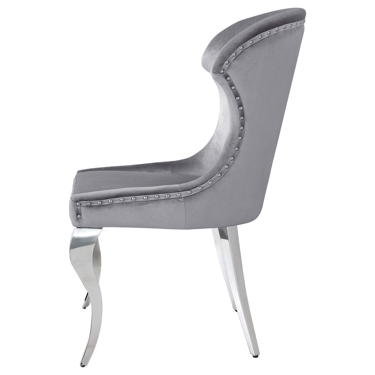 Silla de comedor tapizada Cheyanne gris (juego de 2)